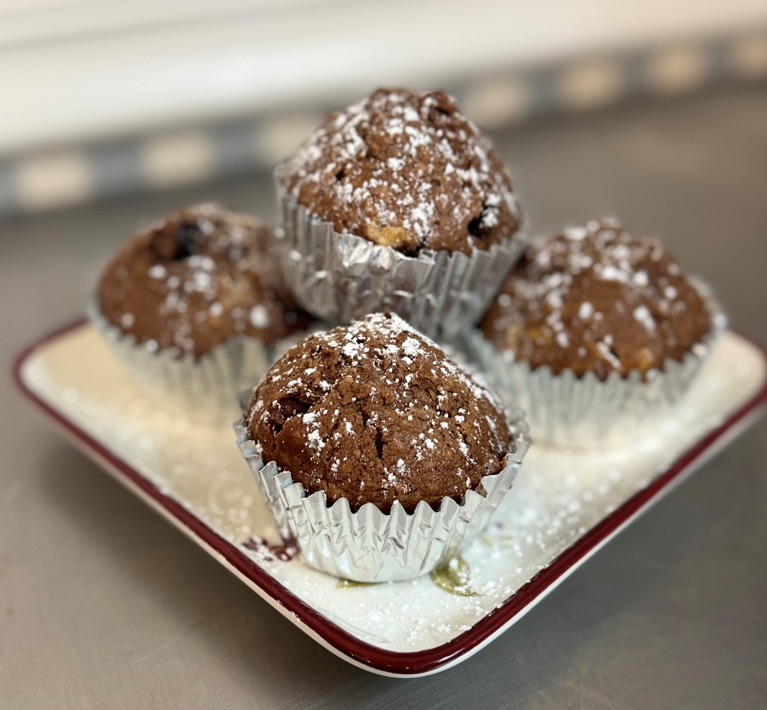 4 Pack of Sourdough Triple Chocolate Chip Muffins