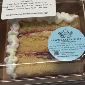 Cake Slice - Lemon with Raspberry